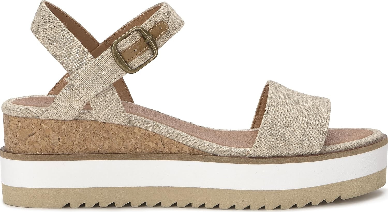 image:imageLucky Brand Temay Platform Wedge SandalsNaturalPlatino