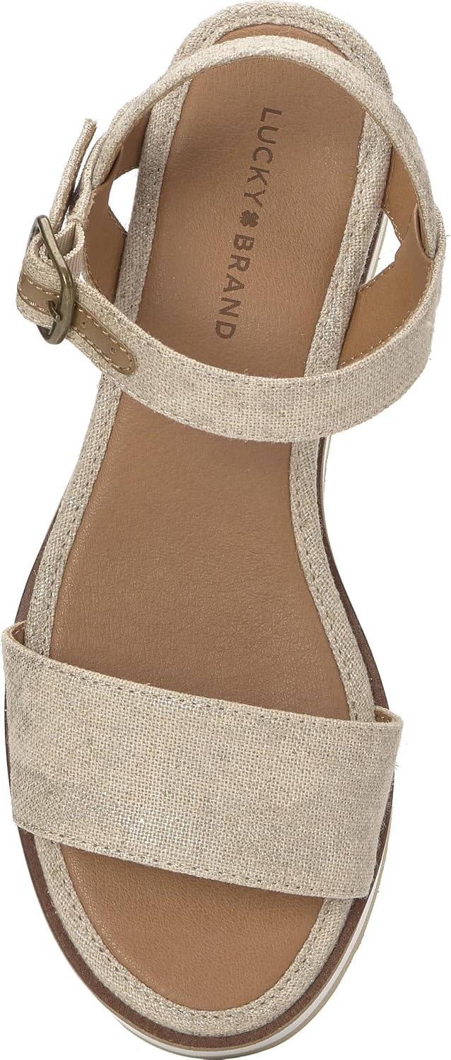 image:imageLucky Brand Temay Platform Wedge SandalsNaturalPlatino