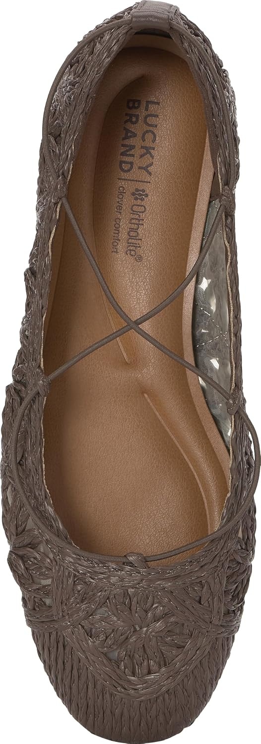 image:imageLucky Brand Tennyr Crochet Ballet FlatsCappuccino