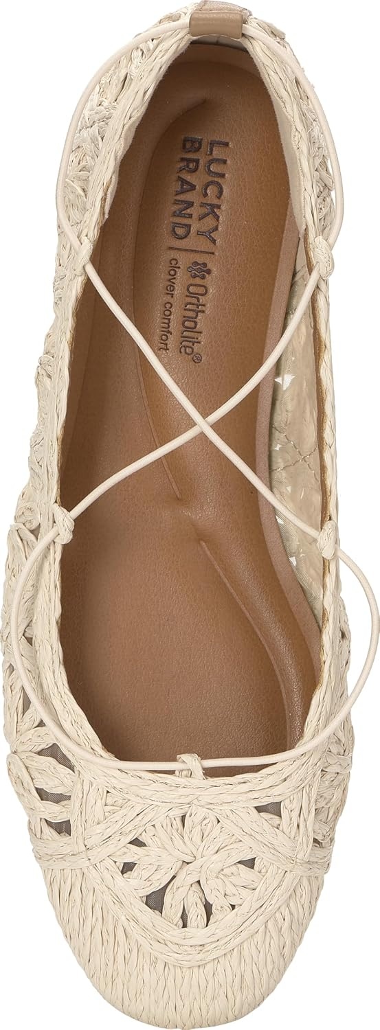 image:imageLucky Brand Tennyr Crochet Ballet FlatsNatural