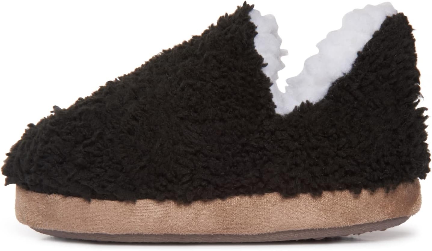 image:imageLucky Brand Toddler Boys Non Slip Sherpa ALine Home Slippers Kids Rubber Sole Indoor House Shoes Bedroom Slipper Size 510Black