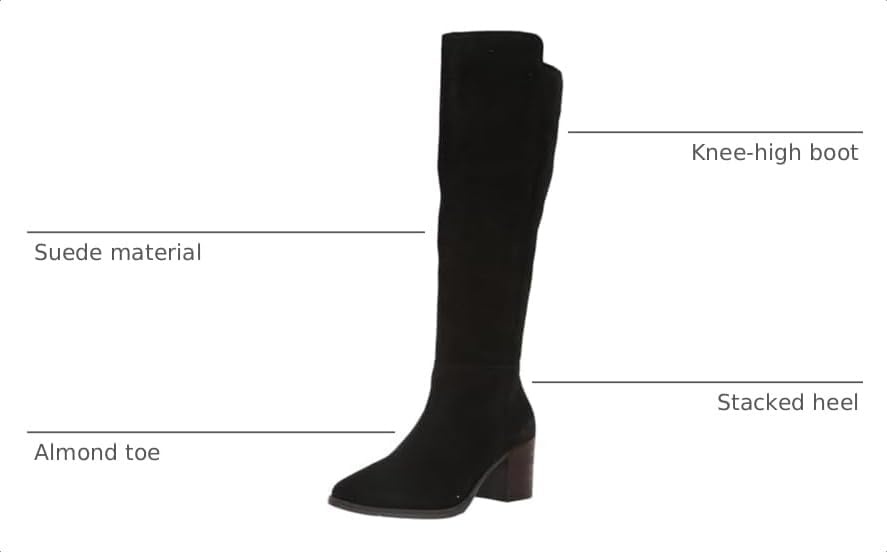 image:imageLucky Brand Womens Bonnay Knee High BootsBlack Regular Calf