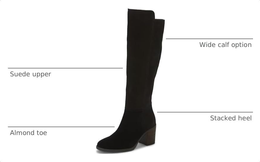 image:imageLucky Brand Womens Bonnay Knee High BootsBlack Wide Calf