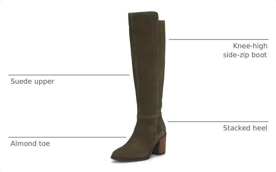 image:imageLucky Brand Womens Bonnay Knee High BootsKhaki Regular Calf