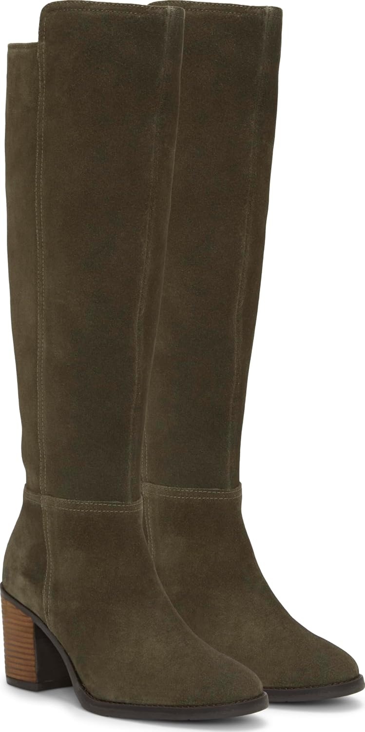 image:imageLucky Brand Womens Bonnay Knee High BootsKhaki Wide Calf