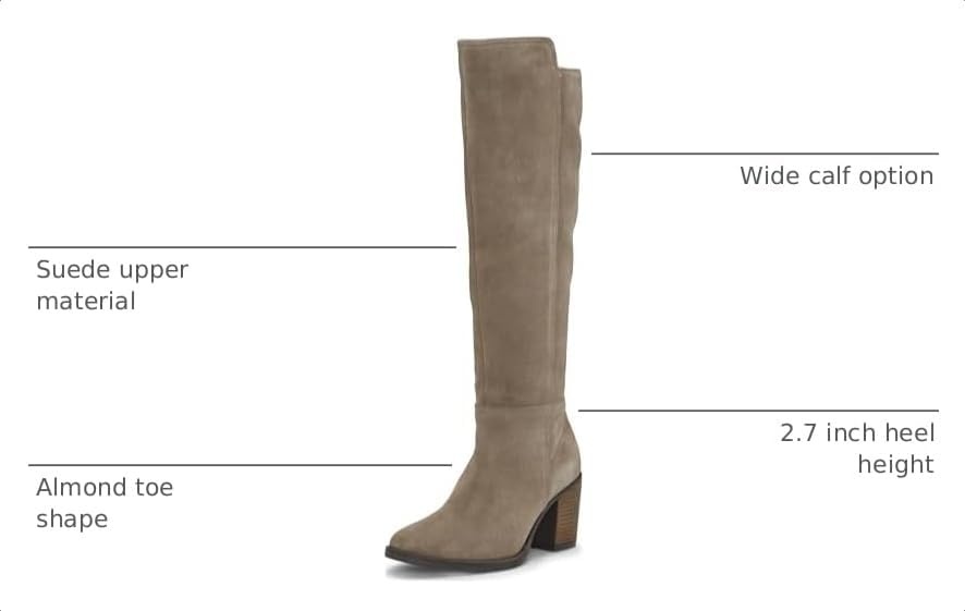 image:imageLucky Brand Womens Bonnay Knee High BootsMink Wide Calf