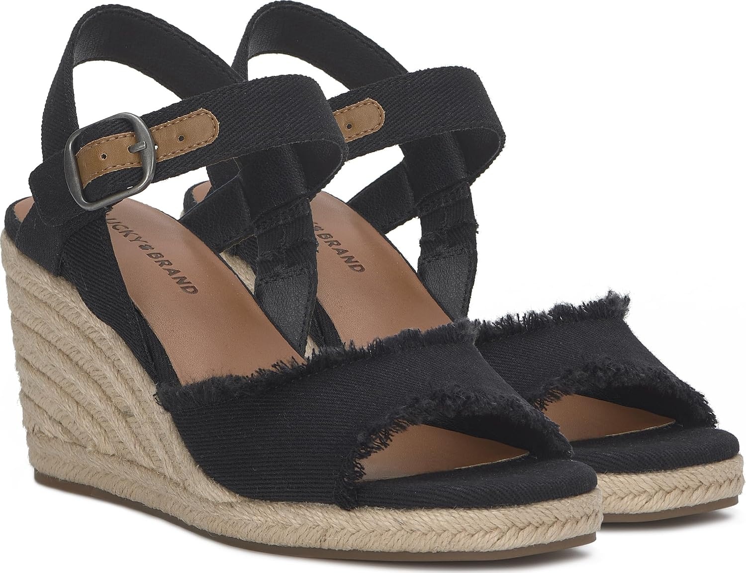 image:imageLucky Brand Womens Mindra Espadrille Wedge SandalBlack Denim