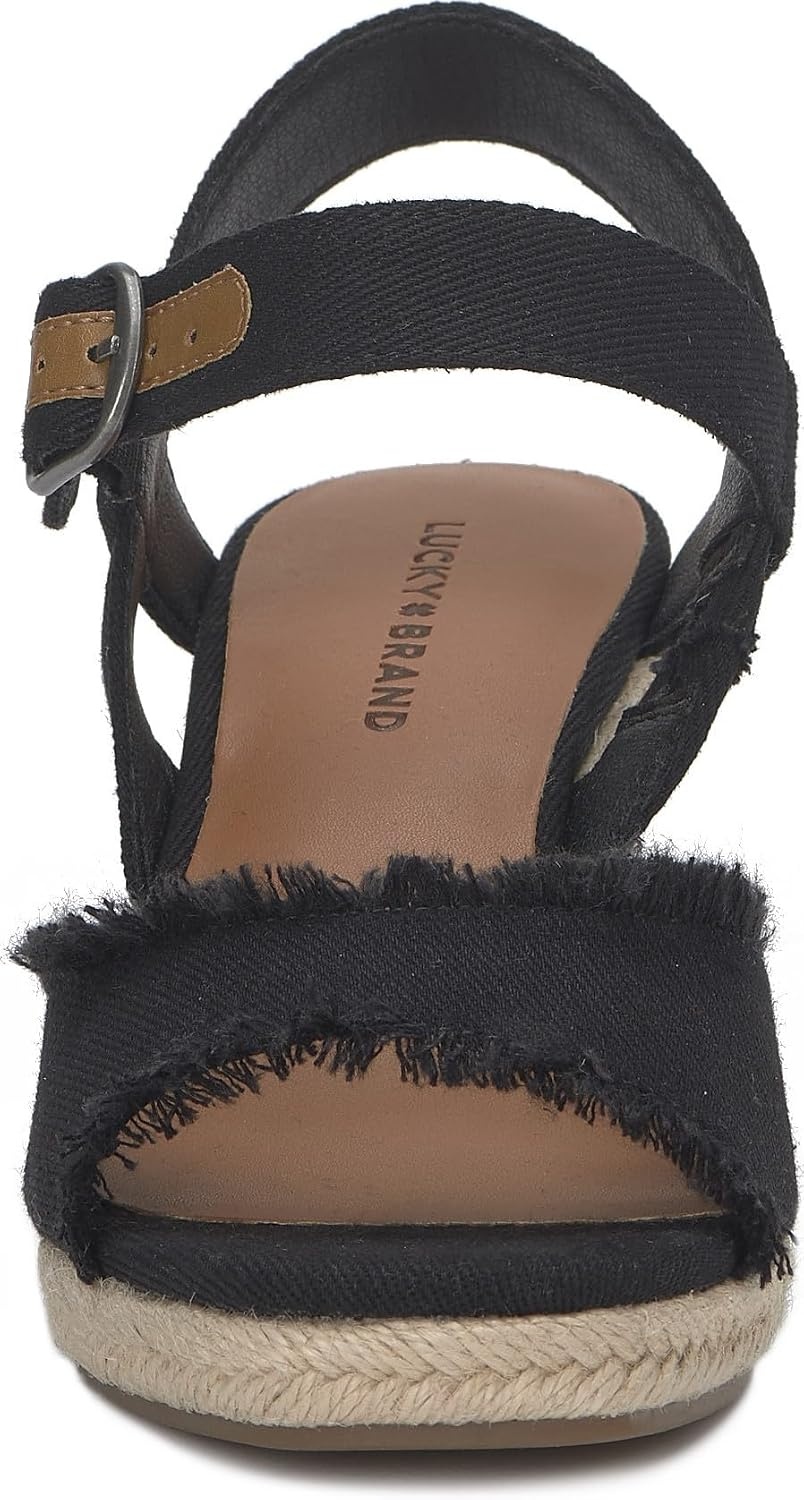 image:imageLucky Brand Womens Mindra Espadrille Wedge SandalBlack Denim