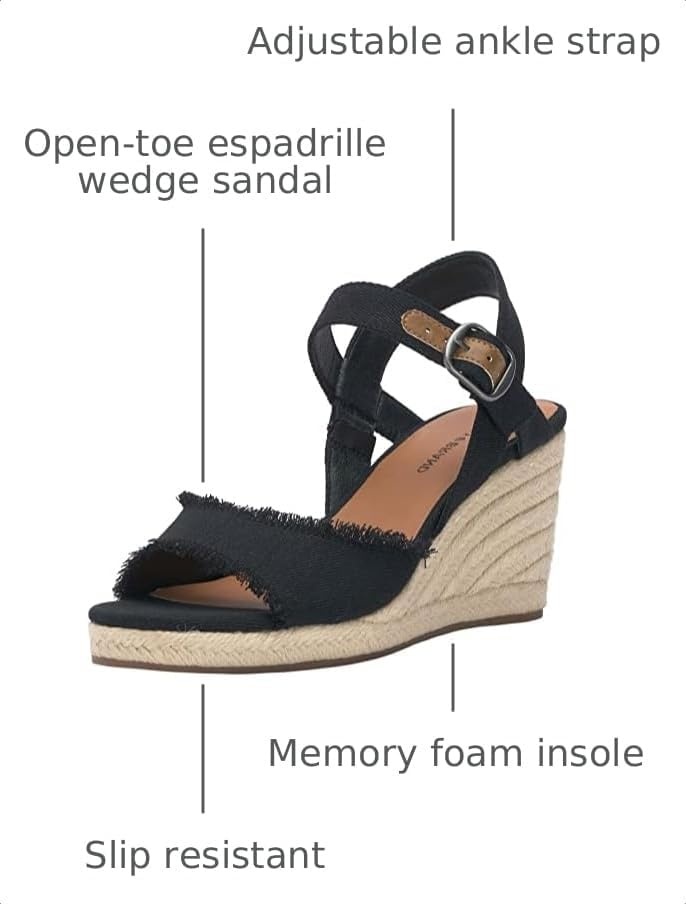image:imageLucky Brand Womens Mindra Espadrille Wedge SandalBlack Denim