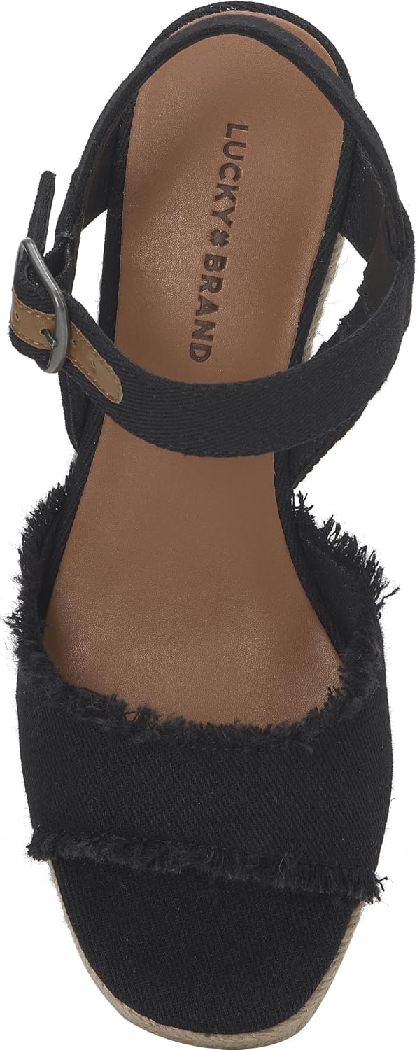 image:imageLucky Brand Womens Mindra Espadrille Wedge SandalBlack Denim