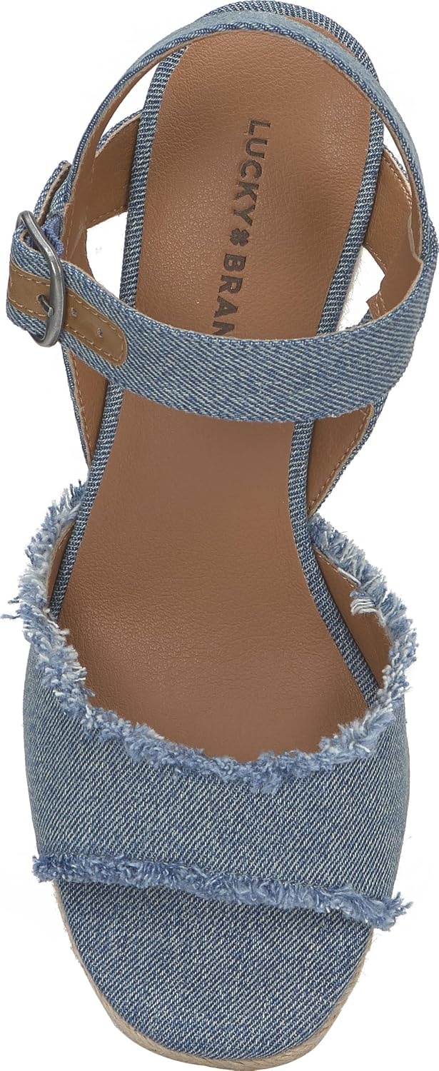image:imageLucky Brand Womens Mindra Espadrille Wedge SandalMedium Denim