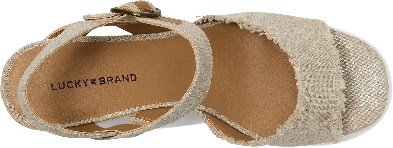 image:imageLucky Brand Womens Mindra Espadrille Wedge SandalNaturalPlat