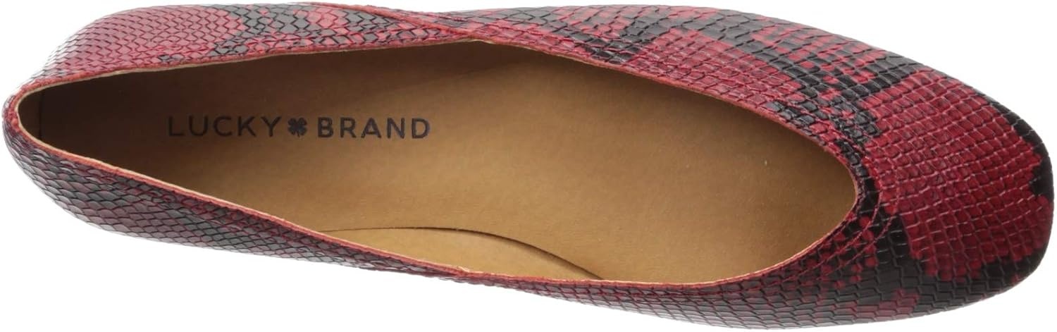image:imageLucky Brand Womens Womens Alba Ballet Square Toe FlatsGarnet