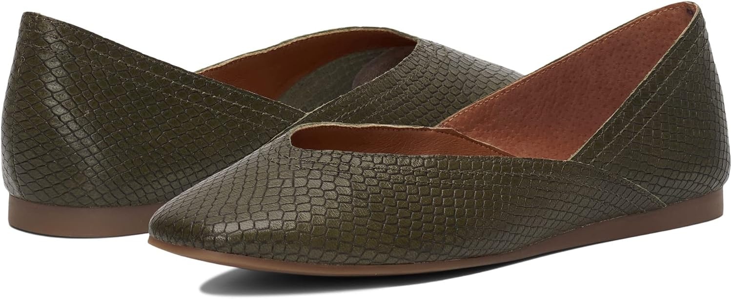 image:imageLucky Brand Womens Womens Alba Ballet Square Toe FlatsMossy