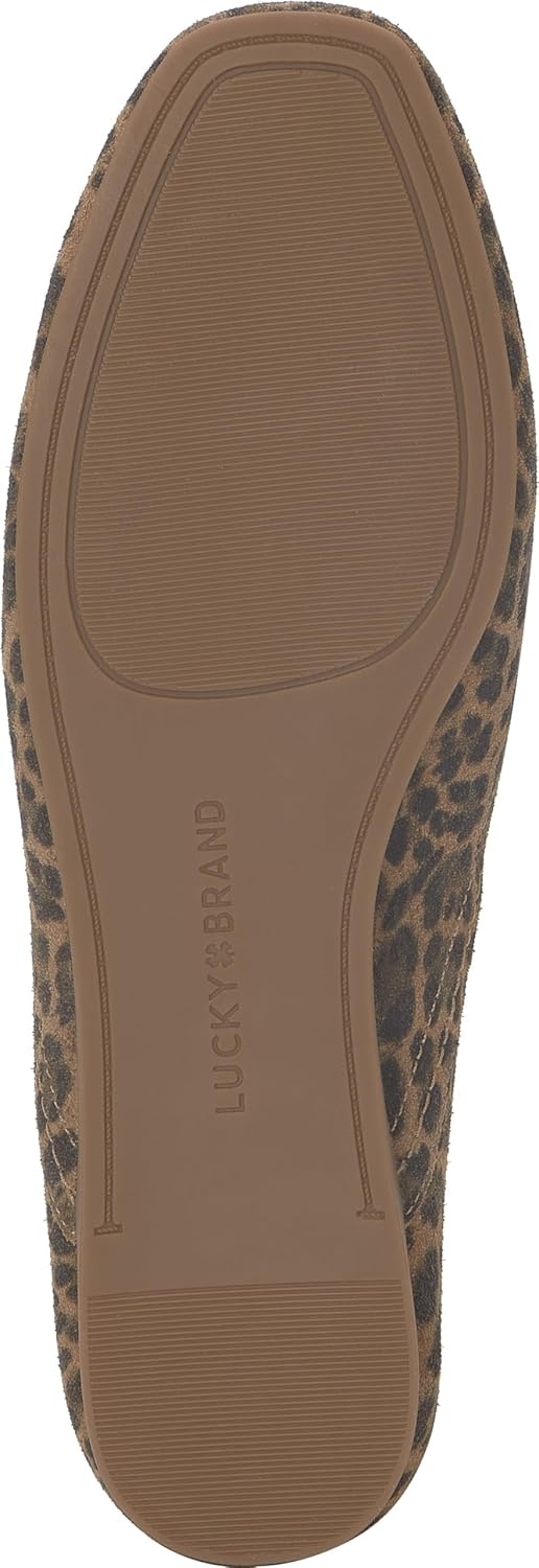 image:imageLucky Brand Womens Womens Alba Ballet Square Toe FlatsNatural Leopard