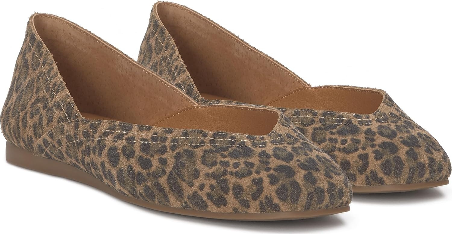 image:imageLucky Brand Womens Womens Alba Ballet Square Toe FlatsNatural Leopard