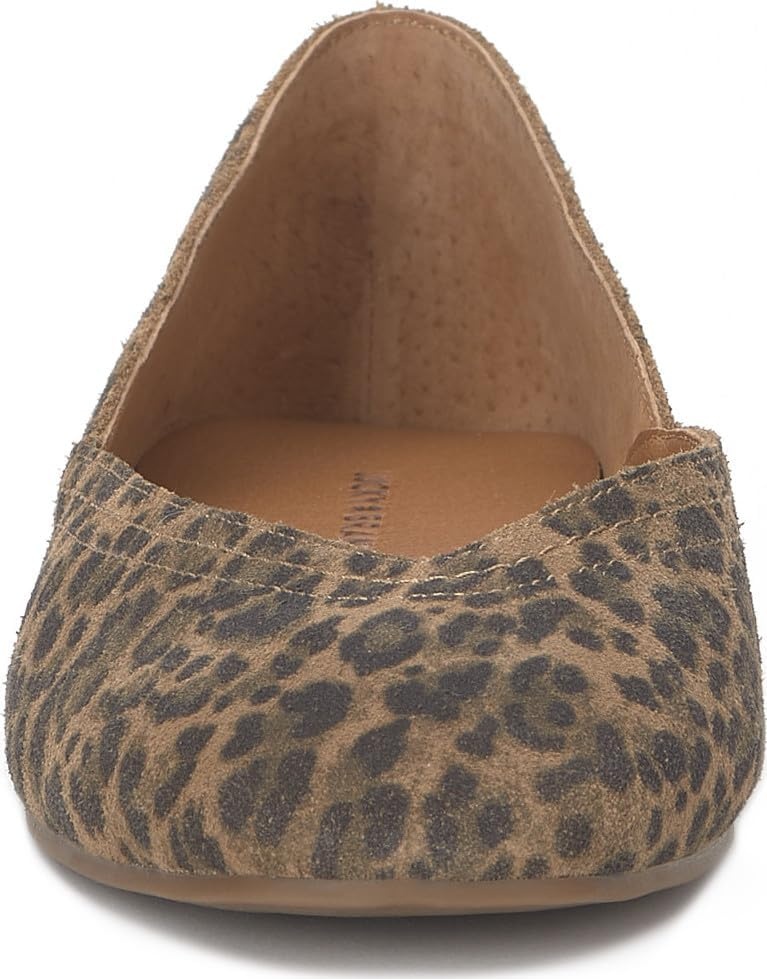 image:imageLucky Brand Womens Womens Alba Ballet Square Toe FlatsNatural Leopard