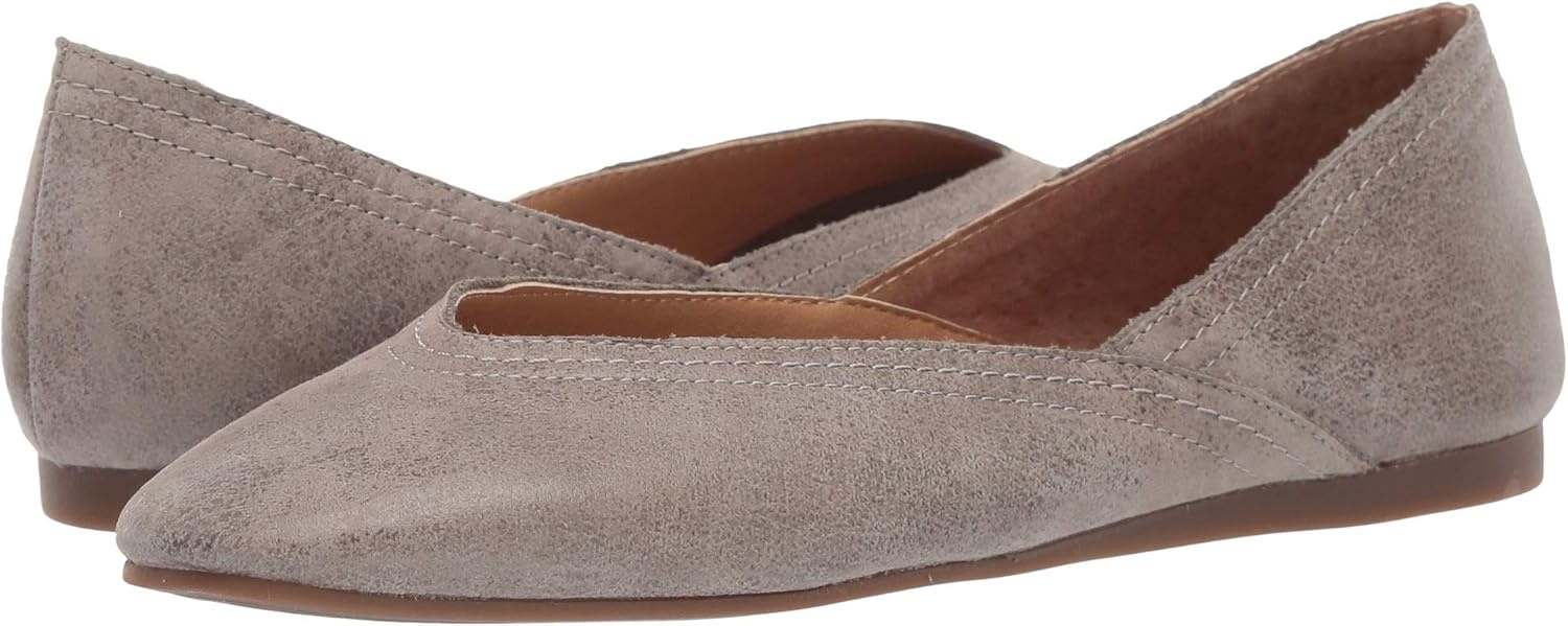 image:imageLucky Brand Womens Womens Alba Ballet Square Toe FlatsTitanium