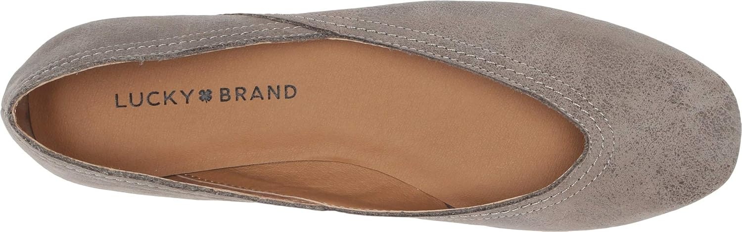 image:imageLucky Brand Womens Womens Alba Ballet Square Toe FlatsTitanium