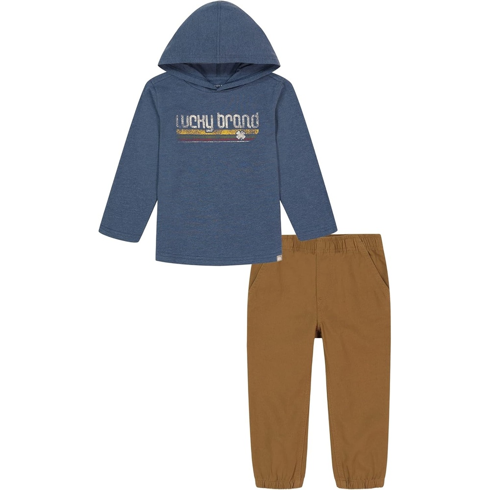 image:imageLucky Brand Baby Boys 2 Piece Knit Woven SetEnsign Blue Ermine