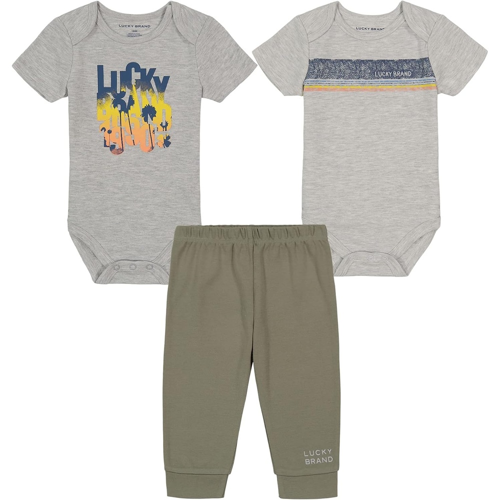 image:imageLucky Brand Baby Boys 3 Pieces Pant SetHeatherShadow
