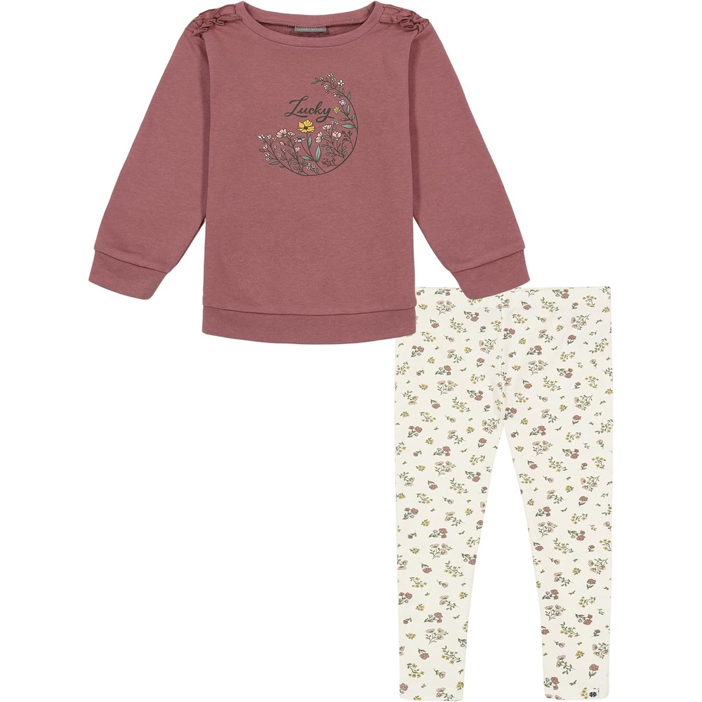 image:imageLucky Brand Baby Girls 2 Piece Fashion Legging SetMauve Print