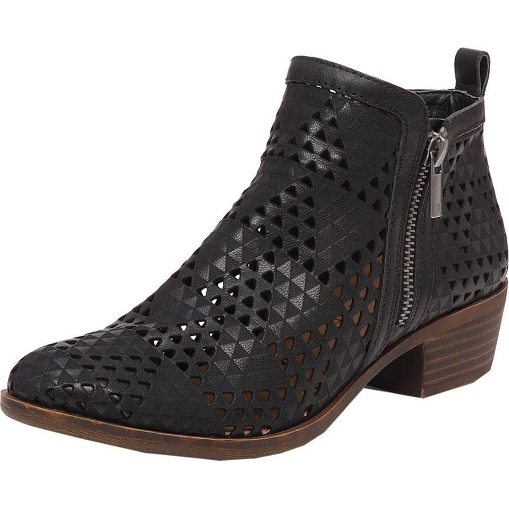 image:imageLucky Brand Basel BootieBlack Perforated Nubuck