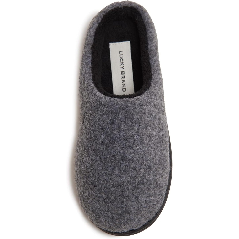 image:imageLucky Brand Boys Faux Wool Clog Slippers with Memory FoamGrey