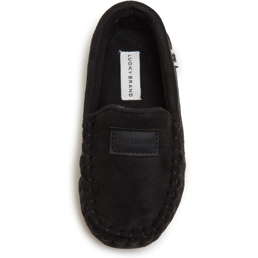 image:imageLucky Brand Boys MicroSuede Moccasin Loafer SlippersBlack