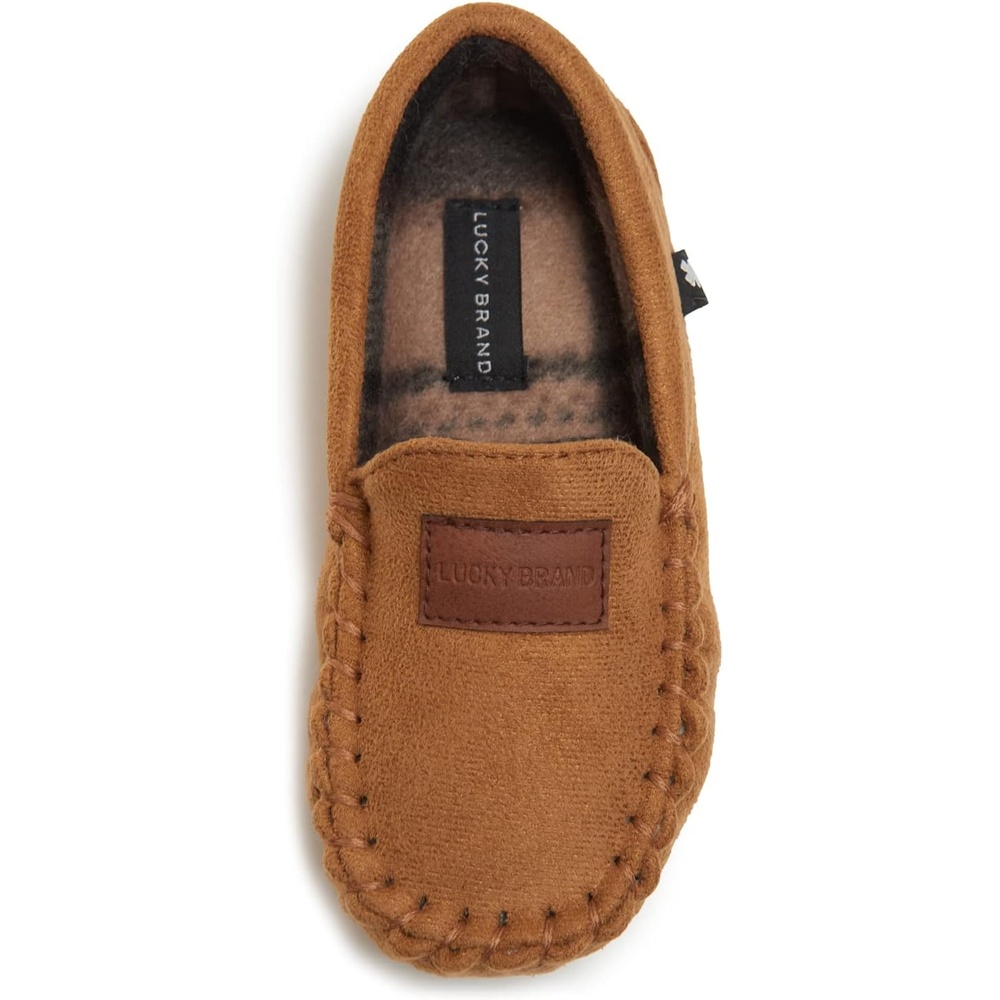 image:imageLucky Brand Boys MicroSuede Moccasin Loafer SlippersTan
