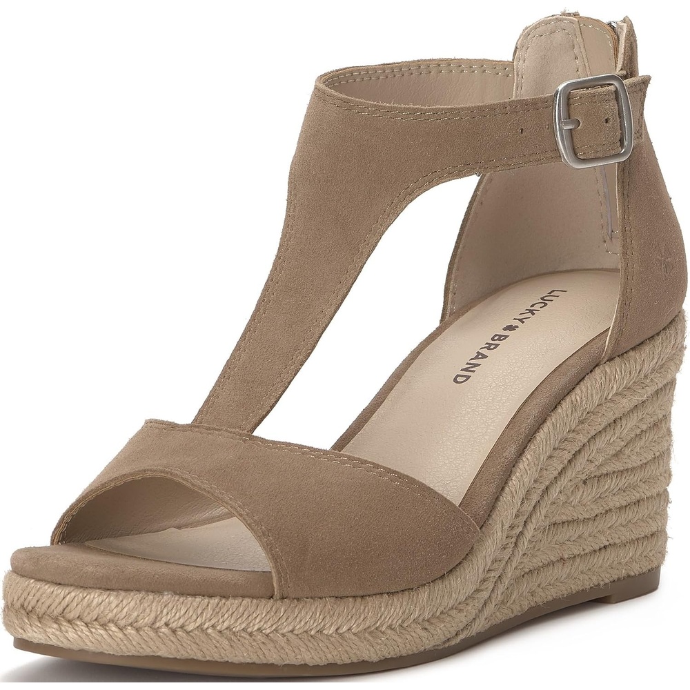 image:imageLucky Brand Cyleste TStrap Wedge SandalsPorcini