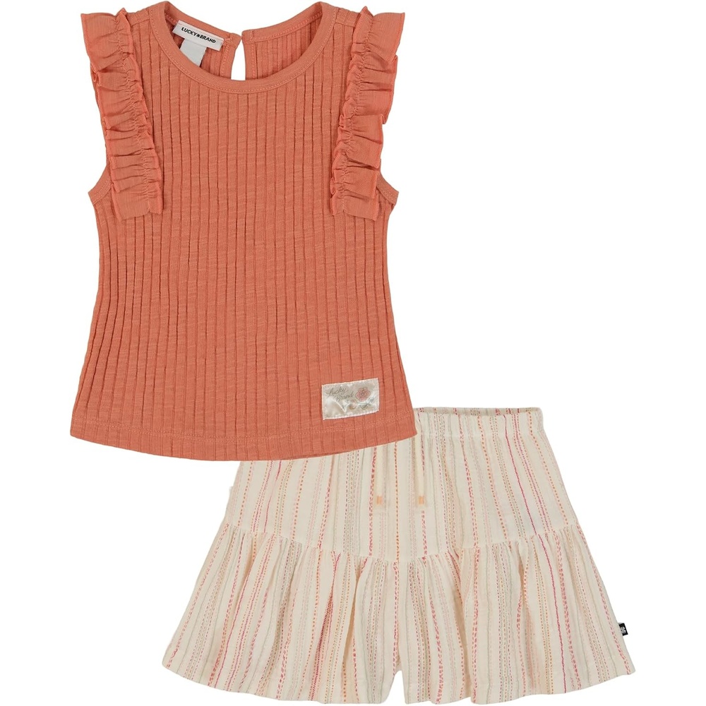 image:imageLucky Brand Girls 2pc Short SetMulti