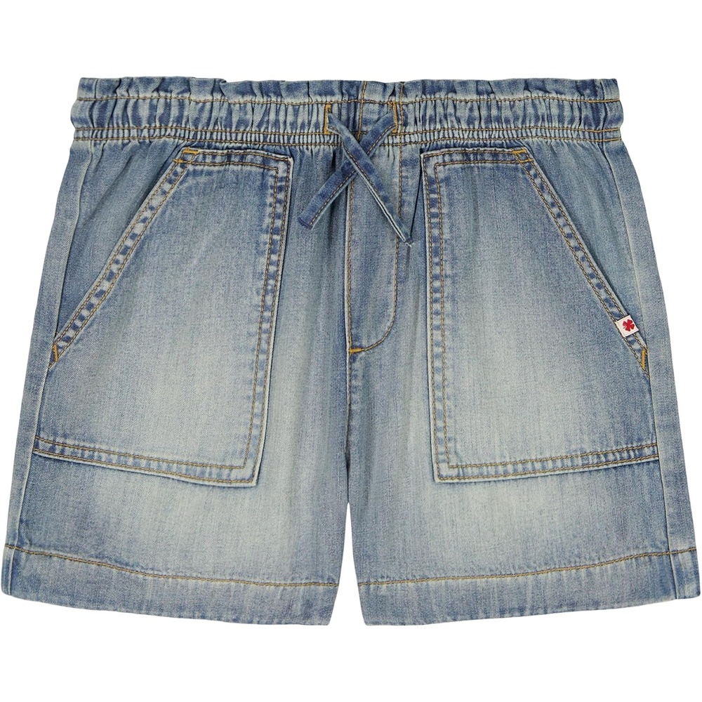 image:imageLucky Brand Girls Pullon Relaxed Fit Denim Weekend Short Paperbag Waist Porkchop PocketsTori Wash