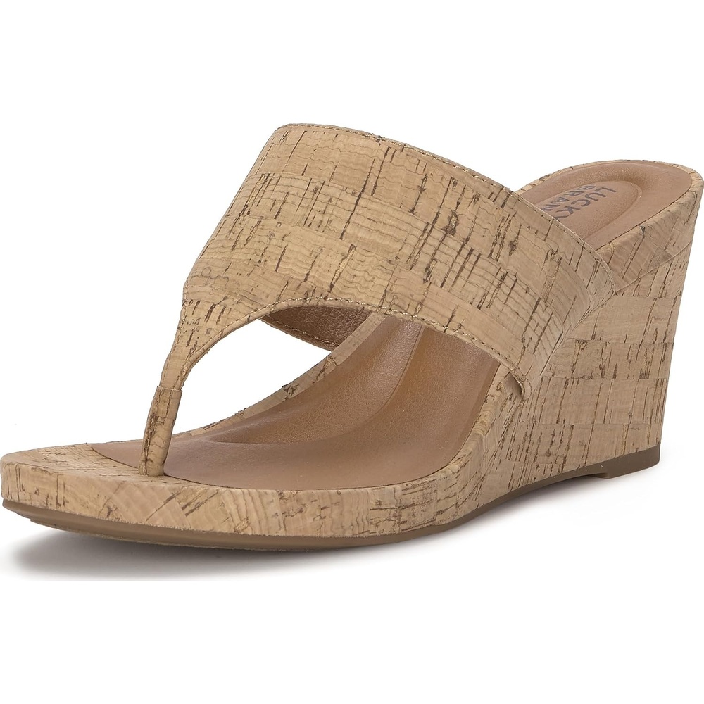 image:imageLucky Brand Libbie Wedge Thong SandalsNatural