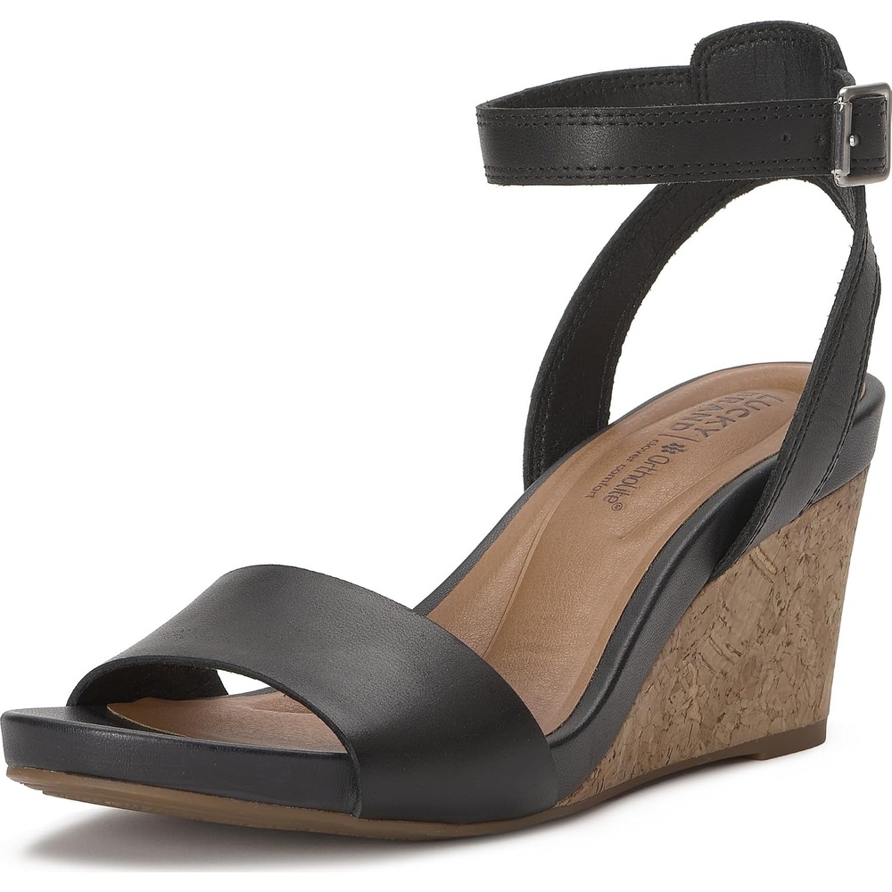 image:imageLucky Brand Lynda Cork Wedge SandalsBlack