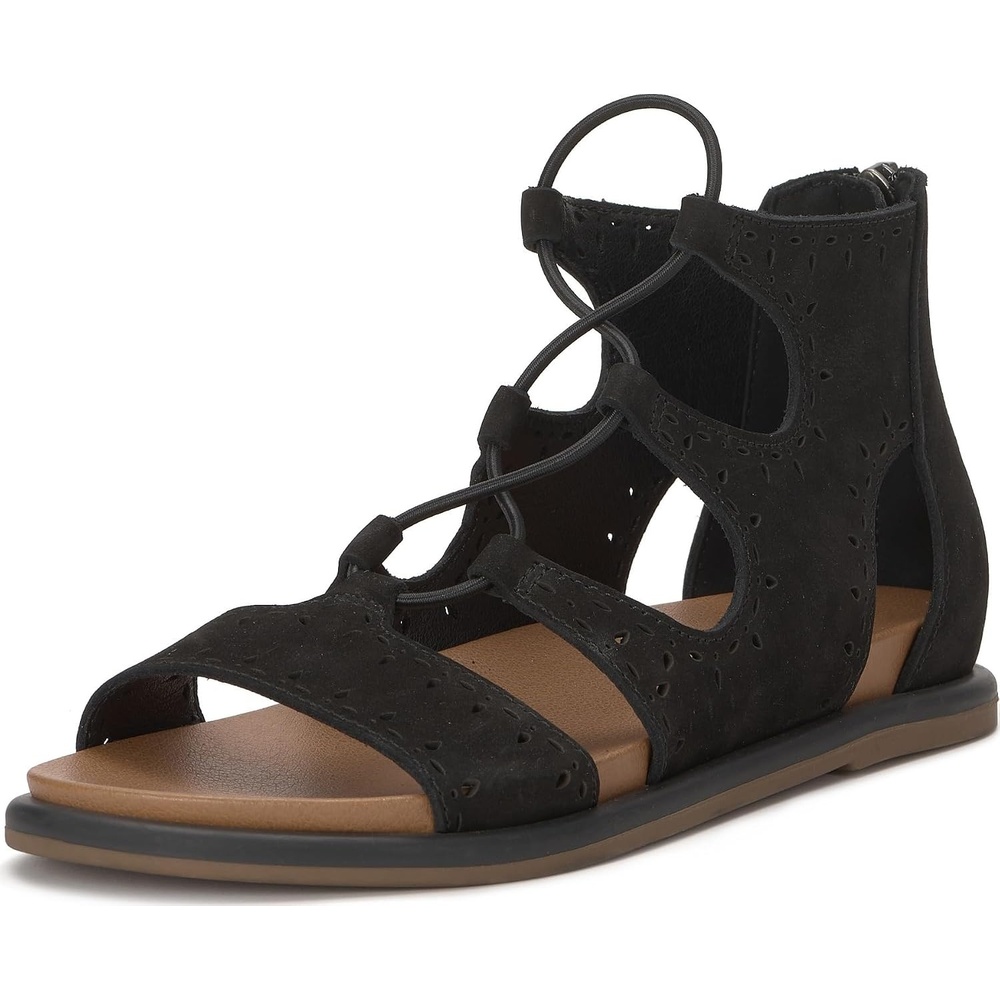 image:imageLucky Brand Sartea Perforated Gladiator SandalsBlack