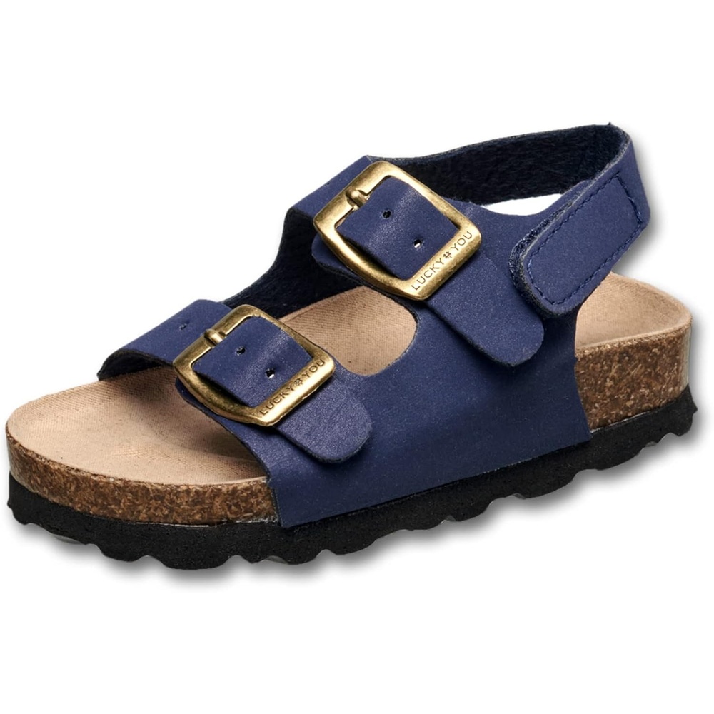 image:imageLucky Brand Toddler Unisex Baby Boy Blanc Double Strap Casual Toddlers Sandals with Hook and Loop Closure ToddlersNavy