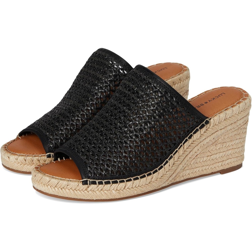 image:imageLucky Brand Womens Cabriah Espadrille Wedge SandalBlackBlack