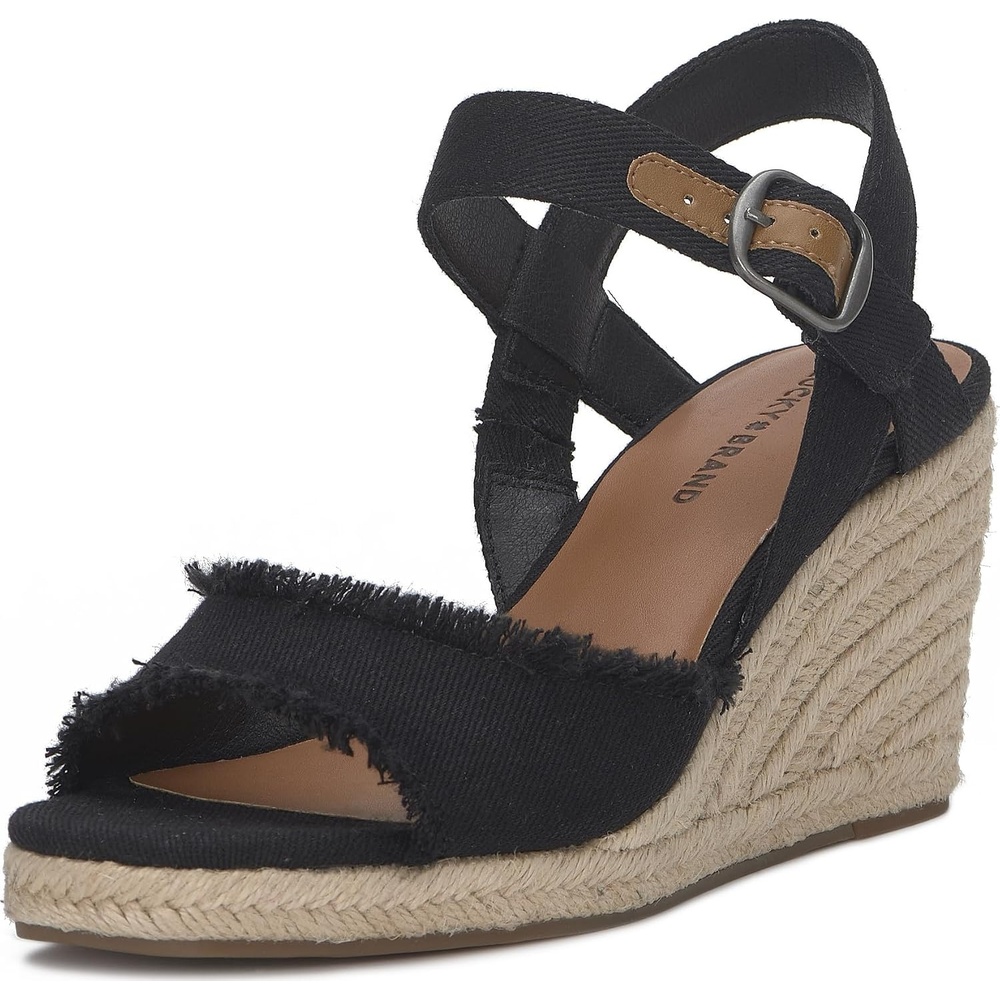 image:imageLucky Brand Womens Mindra Espadrille Wedge SandalBlack Denim