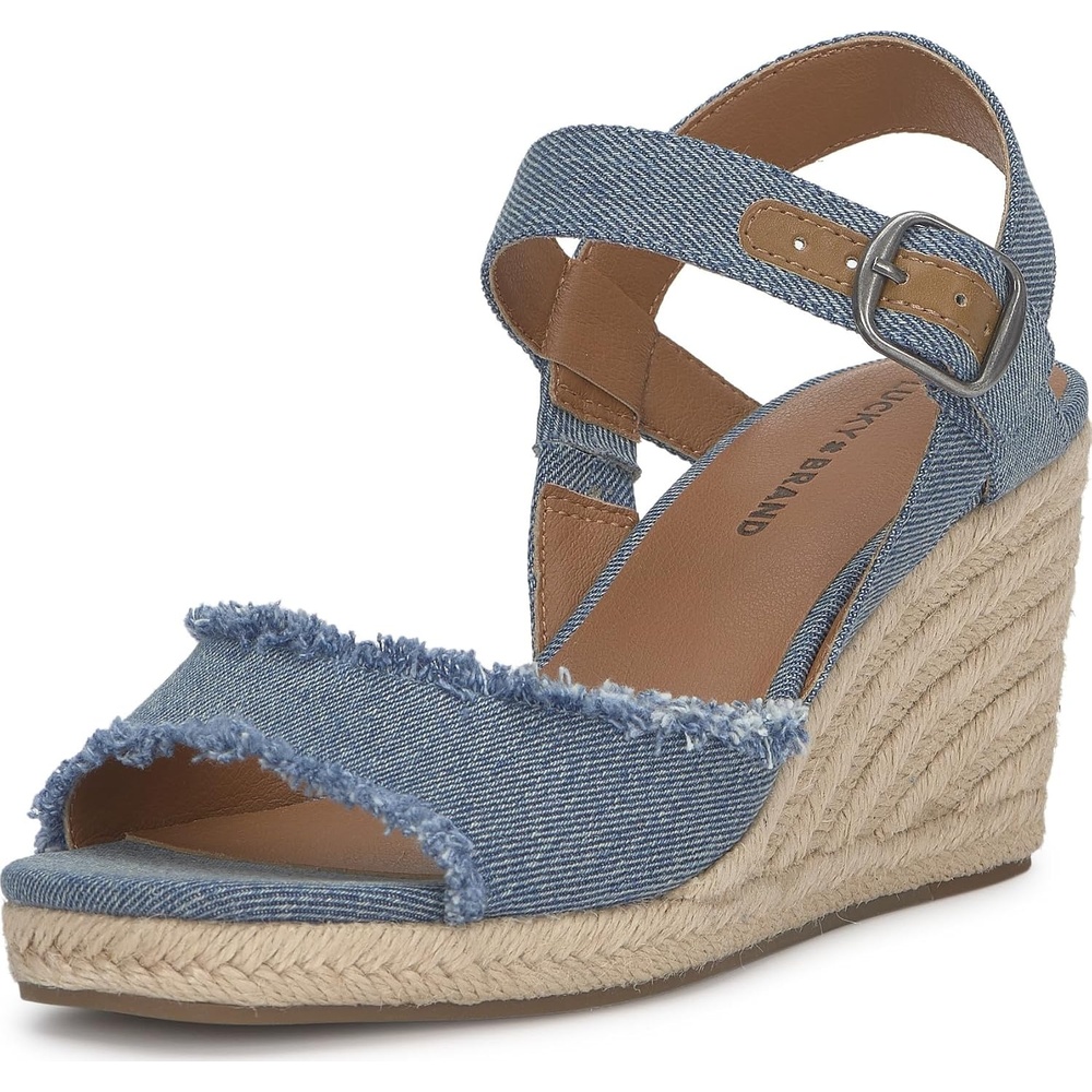 image:imageLucky Brand Womens Mindra Espadrille Wedge SandalMedium Denim