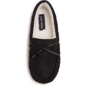 Lucky Brand Boys’ Moccasin Loafer Slippers(Black)