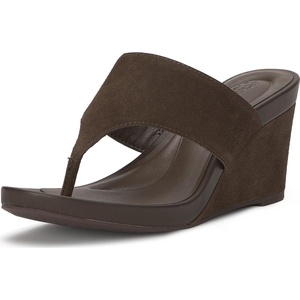 Lucky Brand Libbie Wedge Thong Sandals(Chocolate)