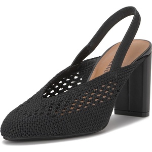 Lucky Brand Melony Woven Slingback High Heel(Black)