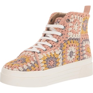 Lucky Brand Womens Curla Crochet Platform Sneaker(Pastel Multi)