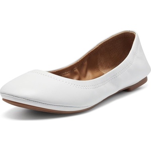 Lucky Brand Women’s Emmie Ballet Flats(Bright White)