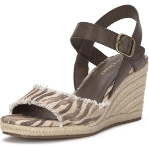 Lucky Brand Women’s Mindra Espadrille Wedge Sandal(Brown/Brown)
