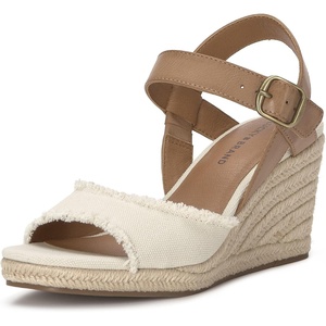 Lucky Brand Women’s Mindra Espadrille Wedge Sandal(Cortado/Tusk)