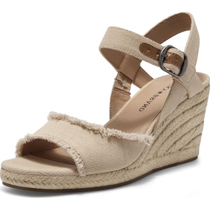 Lucky Brand Women’s Mindra Espadrille Wedge Sandal(Macadamia)