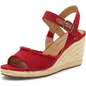 Lucky Brand Women’s Mindra Espadrille Wedge Sandal(Red)