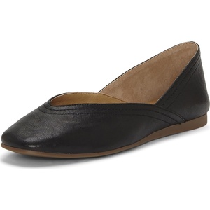 Lucky Brand Women’s Women’s Alba Ballet Square Toe Flats(Black)